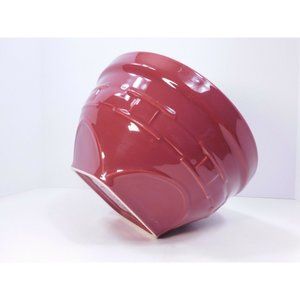 LONGABERGER POTTERY LARGE TIP AND MIX SERVING MIXING BOWL PAPRIKA